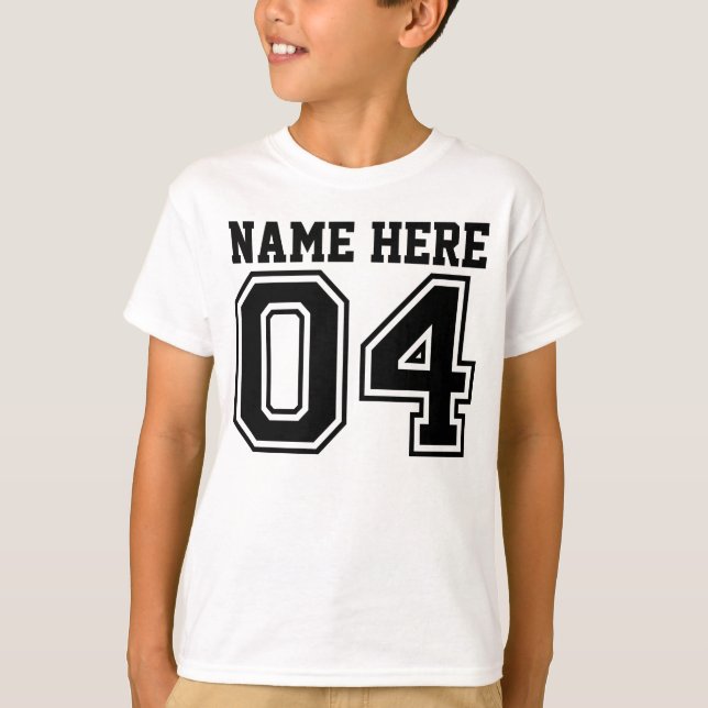 4. Geburtstag (der Name des kundengerechtes T-Shirt (Vorderseite)