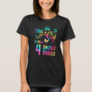4. Geburtstag dieses Mädchen ist jetzt 4 zweistell T-Shirt