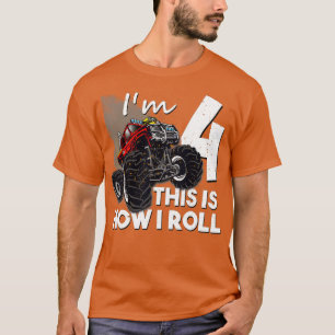 4. Geburtstag Junge Monster LKW 4 Jahre altes Gesc T-Shirt