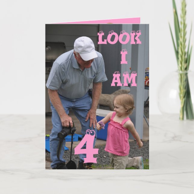 4. Geburtstag Karte (Vorderseite)