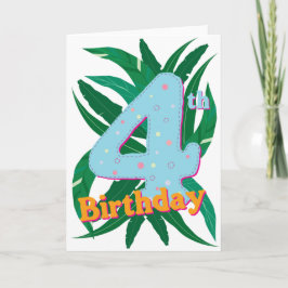 4. Geburtstag Karte