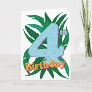 4. Geburtstag Karte