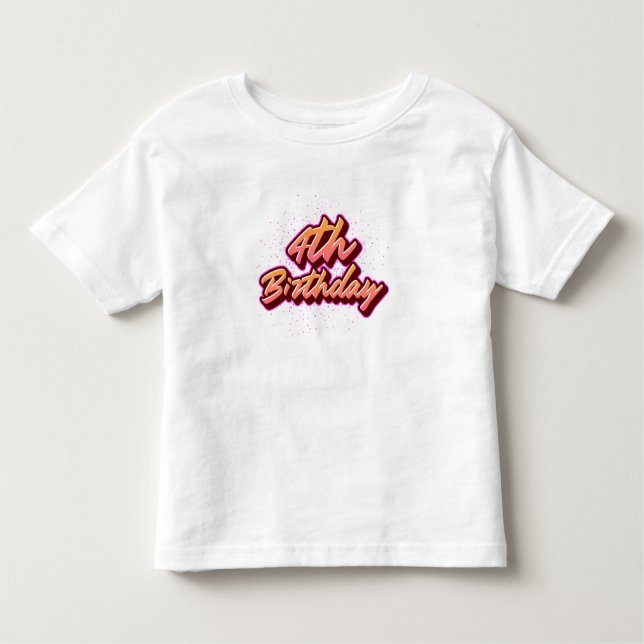 4. Geburtstag Kindergeburtstag Kleinkind T-shirt (Vorderseite)