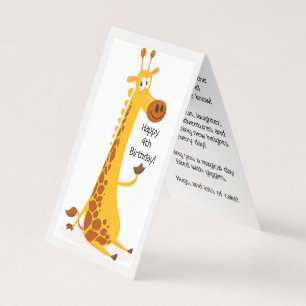 4. Geburtstag - Kinderkarte