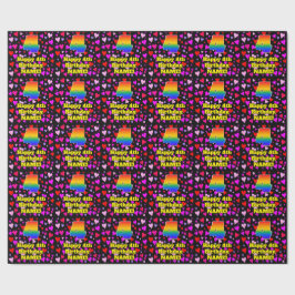 4. Geburtstag: Liebesherzen Muster, Regenbogen # 4 Geschenkpapier