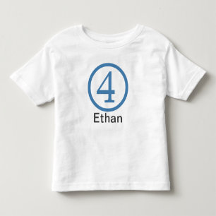 4. Geburtstag Maßgeschneiderter T - Shirt Junge