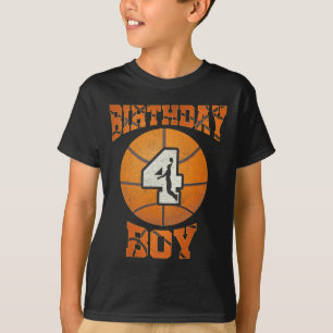 4. Geburtstag Outfit Boy Basketball 4 4 Jahre alt T-Shirt