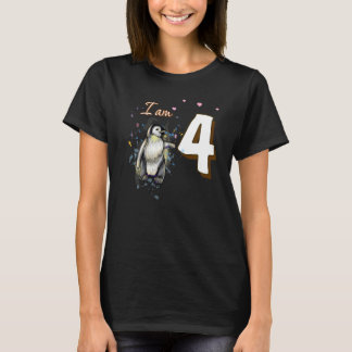 4. Geburtstag Pinguin Fan T-Shirt