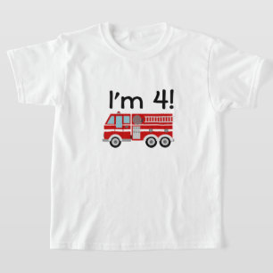 4. Geburtstags-Feuer-Motor T-Shirt