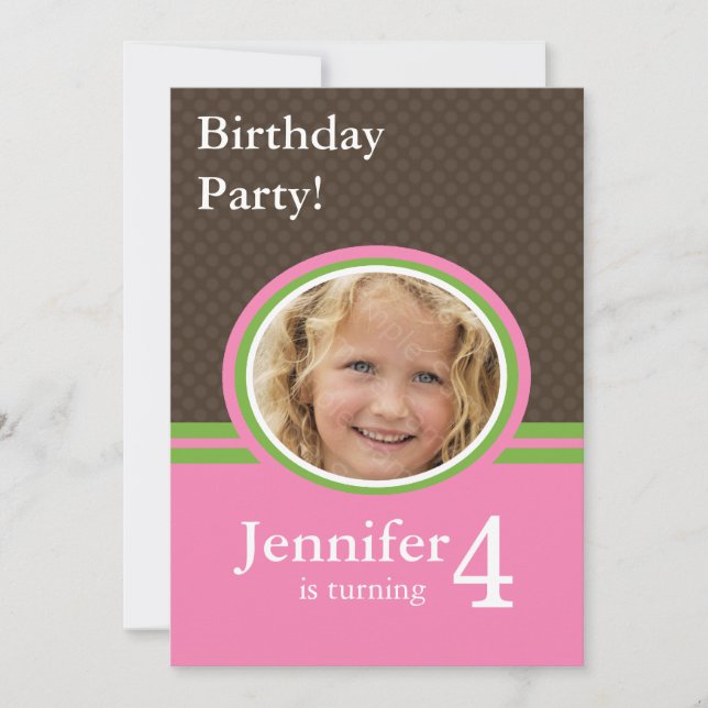 4. Geburtstags-Party Einladung (Vorderseite)