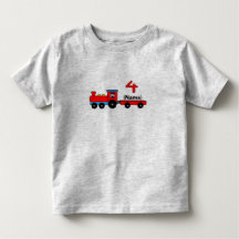 4. Geburtstags-personalisierter Zug-T - Shirt