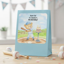 4. Geburtstags-Tee-Ball-Teddybär-Baseball