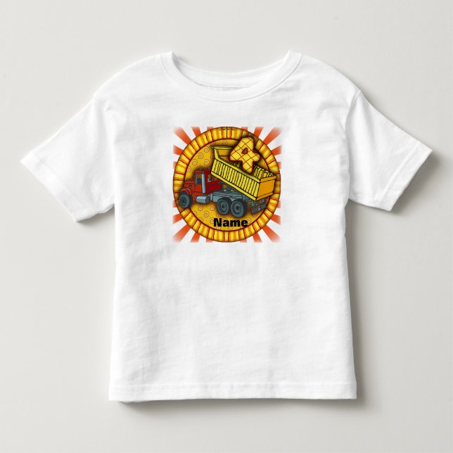 4. Geburtstagsdup Truck Geburtstags-T - Shirt (Vorderseite)