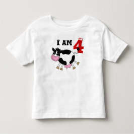 4. Geburtstagsgeschenk, tanzende Kuh, Party Kleinkind T-shirt