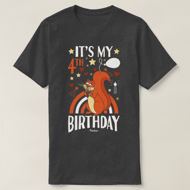 4. Geburtstagskirrel T-Shirt (Design vorne)