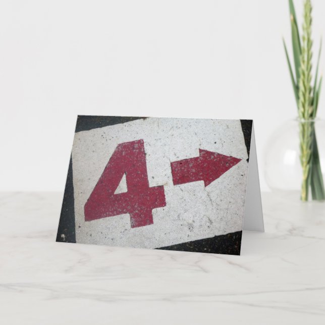 4. Geburtstagszeichen Karte (Vorderseite)