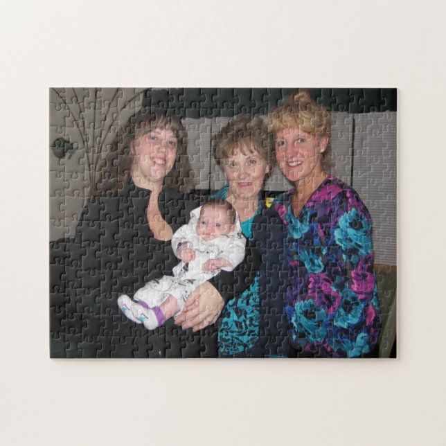 4 Generationen beruhigen Herausforderung Puzzle (Horizontal)
