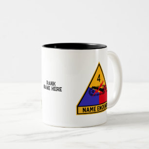 4. gepanzerte Division "Name Enough Custom" Zweifarbige Tasse