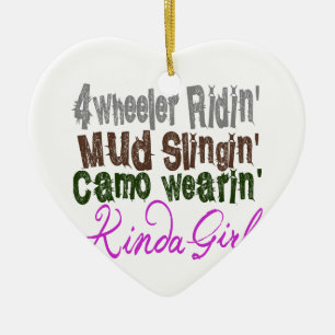 4 Geschäftemacher ridin Schlamm slingin Camouflag Keramik Ornament