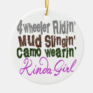 4 Geschäftemacher ridin Schlamm slingin Camouflag Keramikornament