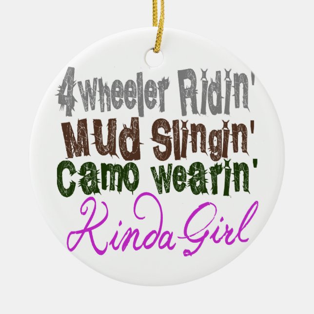 4 Geschäftemacher ridin Schlamm slingin Camouflage Keramikornament (Vorne)