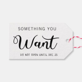 4 Geschenke von Weihnachten Etwas, das Sie Gewollt Geschenkanhänger