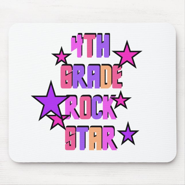 4. Grad-Rockstar-T-Shirts und Geschenke Mousepad (Vorne)