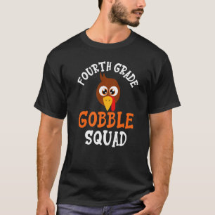 4. Grade Gobble Squad Erntedank Lehrer Kinder T-Shirt