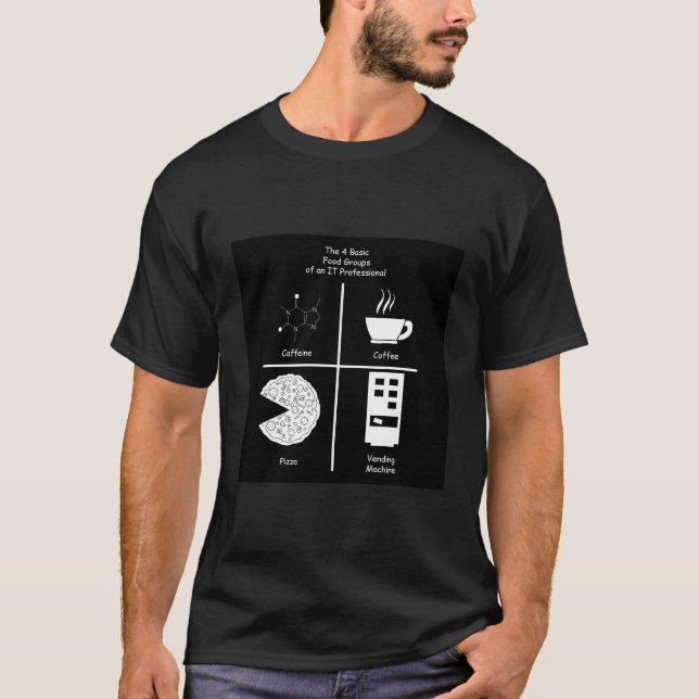 4 grundlegende Nahrungsmittelgruppen von ES - T-Shirt (Vorderseite)