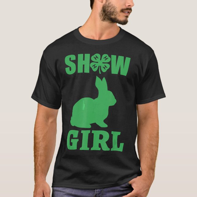 4 H Show Girl Rabbit Bunny T-Shirt (Vorderseite)