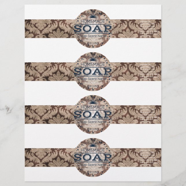 4- Hausgemachte Vintage Seifenwraps (Vorderseite)