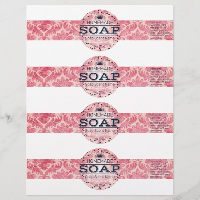 4- Hausgemachte Vintage Seifenwraps (Vorderseite)