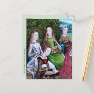 4 Heilige Frauen in einem Garten (Detail; M 070) Postkarte