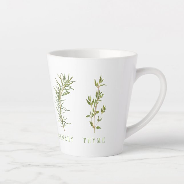4 HERBES FRAÎCHES Latte Mug (Droite)