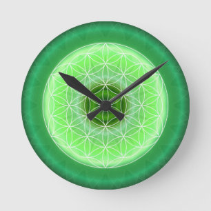 4 Herz chakra Grün geschaffen durch Tutti Runde Wanduhr