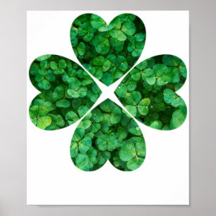 4 Herz Clover St Patrick's Day Irische Kleeblätter Poster