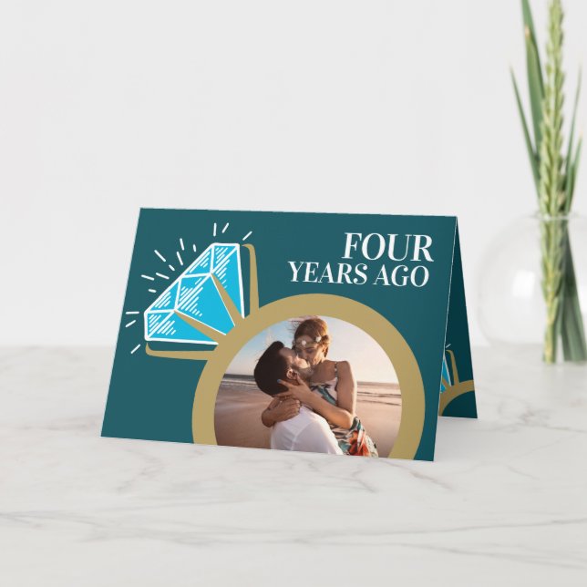 4. Hochzeitstag jetzt dann Fotokarte Karte (Vorderseite)
