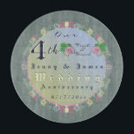 4. Hochzeitstag Schneidebrett<br><div class="desc">Für ein unterschätztes Frucht & Blumen zum 4. Hochzeitstag, vielleicht meine handgezeichneten Blume und Trauben auf einem Schneidebrett tun nur den Trick!</div>