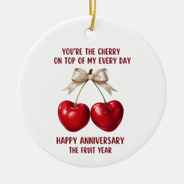 4. Hochzeitstagskarte, Obst-Jubiläums-Ornament Keramik Ornament