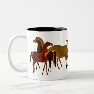 4-HORSES ZWEIFARBIGE TASSE