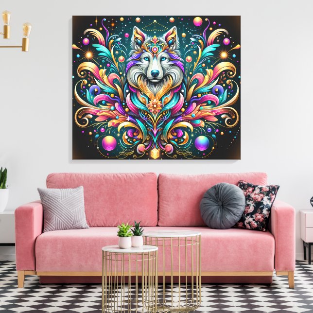 #4 Hund  Abstrakt  Leinwanddruck (Insitu (Wohnzimmer))