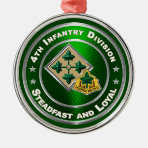 4. Infanterie-Division Weihnachten Ornament Aus Metall