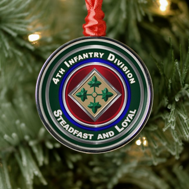 4. Infanterie-Division Weihnachten Ornament Aus Metall (Baum)