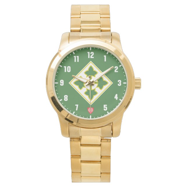 4. Infanterie "Ivy" Division Gold Armbanduhr (Vorderseite)