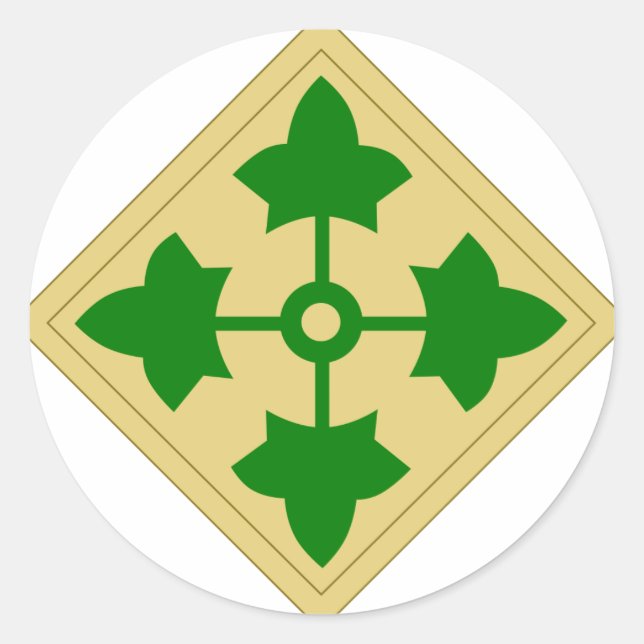 4. Infanterieabteilung Runder Aufkleber (Vorderseite)