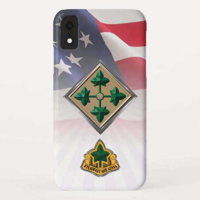 4. Infanterieabteilung "Steadfast and Loyal" Case-Mate iPhone Hülle (Rückseite)