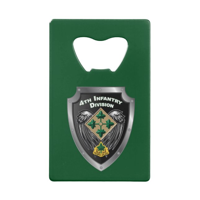 4. Infanterieabteilung "Steadfast and Loyal" Gesch Geldbeutel Flaschenöffner (Vorderseite)