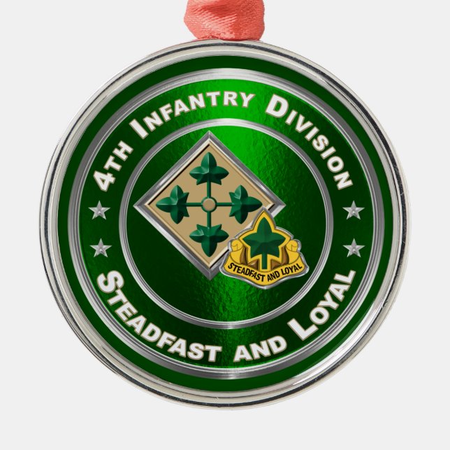 4. Infanterieabteilung Weihnachten Ornament Aus Metall (Vorne)