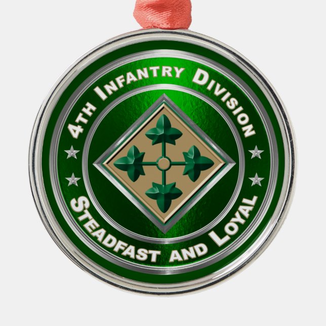 4. Infanterieabteilung Weihnachten Ornament Aus Metall (Vorne)
