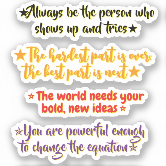4 Inspirational Quotes for High School Graduates | Aufkleber (Vorderseite)